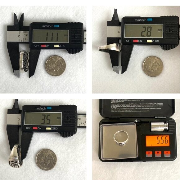 Sterling Silver 925 Celtic Knot Unisex 11MM Wide Band Ring Sz 12 - Picture 10 of 15